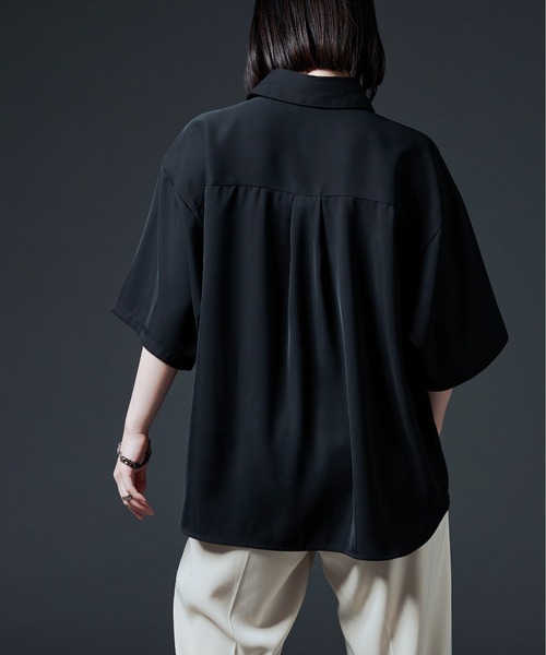 Ellno Loset（エルノロゼット）の「シシュウロゴレギュラーシャツ（シャツ/ブラウス・メンズ・ブラック/オフホワイト・MEDIUM/LARGE）」の12枚目の写真