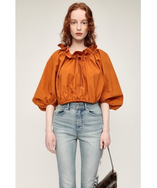 SLY（スライ）の「NYLON RUFFLE FRILL BL ナイロン ラッフル