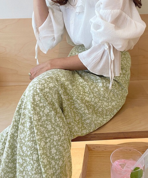 junoah（ジュノア）の「フラワーセミフレアマーメイドスカート（スカート・レディース・ブラック/グリーン系その他・MEDIUM/LARGE/X-LARGE）」の9枚目の写真