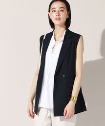 NOLLEY’S（ノーリーズ）の「麻混ストレッチジレ（ベスト・レディース）」