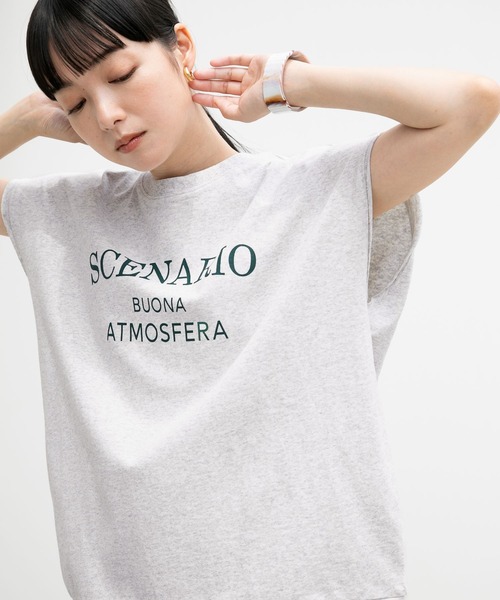 LOWRYS FARM(ローリーズファーム)の「オーバーサイズプリントTシャツ 288952(Tシャツ/カットソー・レディース・ホワイト/チャコールグレー/ブラウン/グレー・FREE)」の9枚目の写真