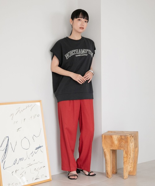 LOWRYS FARM(ローリーズファーム)の「オーバーサイズプリントTシャツ 288952(Tシャツ/カットソー・レディース・ホワイト/チャコールグレー/ブラウン/グレー・FREE)」の7枚目の写真