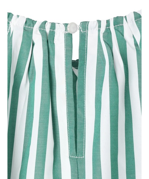 koe（コエ）の「ストライプボリューム袖プルオーバーブラウス（シャツ/ブラウス・レディース・ネイビー/グリーン・FREE）」の20枚目の写真