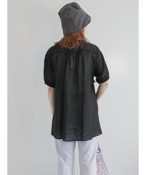 ehka sopo（エヘカソポ）の「レースビブ付チュニック（チュニック・レディース・ブラック/ベージュ/オフホワイト・ﾌﾘ-）」の10枚目の写真