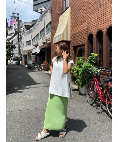 ★SPORTMAX★アウトレット★ラインストーン付ニットスカート♪♪ バイカラーストライプフレアーニットスカート | PINKY&DIANNE