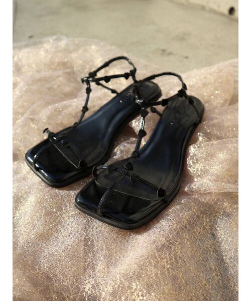 merry jenny(メリージェニー)の「ハートナローサンダル(サンダル・レディース・ブラック/ワイン/パープル・MEDIUM/LARGE)」の7枚目の写真