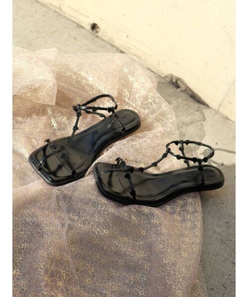 merry jenny(メリージェニー)の「ハートナローサンダル(サンダル・レディース・ブラック/ワイン/パープル・MEDIUM/LARGE)」の8枚目の写真