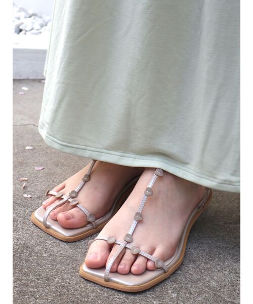 merry jenny(メリージェニー)の「ハートナローサンダル(サンダル・レディース・ブラック/ワイン/パープル・MEDIUM/LARGE)」の10枚目の写真