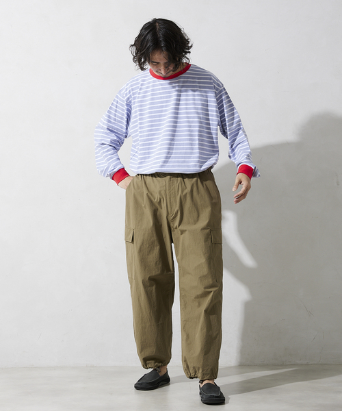 JOURNAL STANDARD relume(ジャーナルスタンダード レリューム)の「リンガーボーダー ロングスリーブTシャツ(Tシャツ/カットソー・メンズ・ホワイト/グリーン/ブルー/ネイビー・MEDIUM/LARGE)」の16枚目の写真