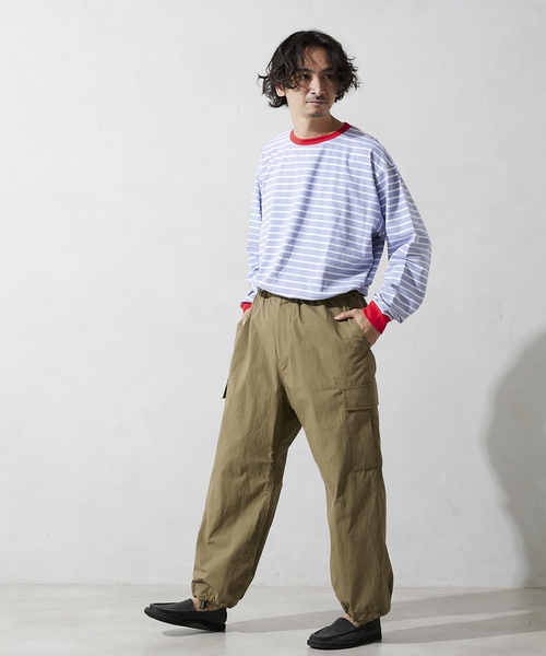 JOURNAL STANDARD relume(ジャーナルスタンダード レリューム)の「リンガーボーダー ロングスリーブTシャツ(Tシャツ/カットソー・メンズ・ホワイト/グリーン/ブルー/ネイビー・MEDIUM/LARGE)」の17枚目の写真