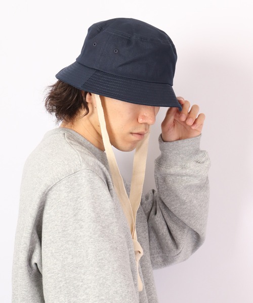 Fabulous（ファビュラス）の「fabulous 紐付き　コットンツイルバケットハット（ハット・メンズ・ブラック/ネイビー/グリーン/ベージュ・FREE）」の14枚目の写真