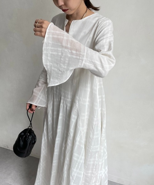 CAPRICIEUX LE'MAGE（カプリシューレマージュ）の「【AgAwd/アガウド】シャドーチェックワンピース（ワンピース・レディース・ホワイト/ブラック・FREE）」の10枚目の写真