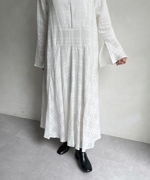 CAPRICIEUX LE'MAGE（カプリシューレマージュ）の「【AgAwd/アガウド】シャドーチェックワンピース（ワンピース・レディース・ホワイト/ブラック・FREE）」の22枚目の写真