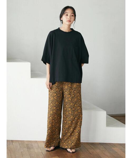 CRAFT STANDARD BOUTIQUE（クラフトスタンダードブティック）の「PKTチュニック　＊（Tシャツ/カットソー・レディース・ブラック/グレー/オフホワイト・FREE）」の9枚目の写真