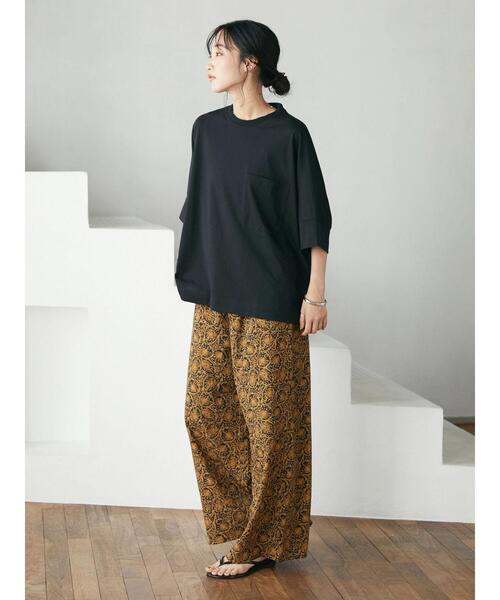 CRAFT STANDARD BOUTIQUE（クラフトスタンダードブティック）の「PKTチュニック　＊（Tシャツ/カットソー・レディース・ブラック/グレー/オフホワイト・FREE）」の10枚目の写真