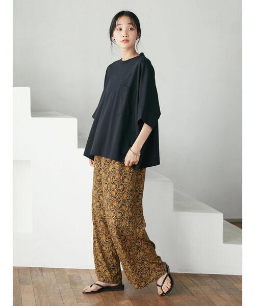 CRAFT STANDARD BOUTIQUE（クラフトスタンダードブティック）の「PKTチュニック　＊（Tシャツ/カットソー・レディース・ブラック/グレー/オフホワイト・FREE）」の11枚目の写真