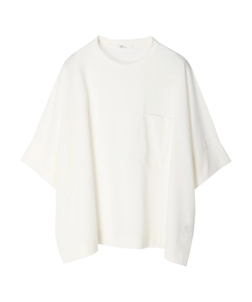 CRAFT STANDARD BOUTIQUE（クラフトスタンダードブティック）の「PKTチュニック　＊（Tシャツ/カットソー・レディース・ブラック/グレー/オフホワイト・FREE）」の2枚目の写真