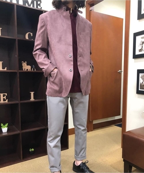 MICHEL KLEIN HOMME   （ミッシェルクランオム）の「ベジタブルスエードコンバーチブルジャケット（その他アウター・メンズ・ブラック/ブラウン/ボルドー・LARGE/X-LARGE/MEDIUM/46/48/51）」の6枚目の写真