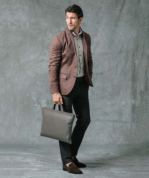 MICHEL KLEIN HOMME   （ミッシェルクランオム）の「ベジタブルスエードコンバーチブルジャケット（その他アウター・メンズ・ブラック/ブラウン/ボルドー・LARGE/X-LARGE/MEDIUM/46/48/51）」の8枚目の写真