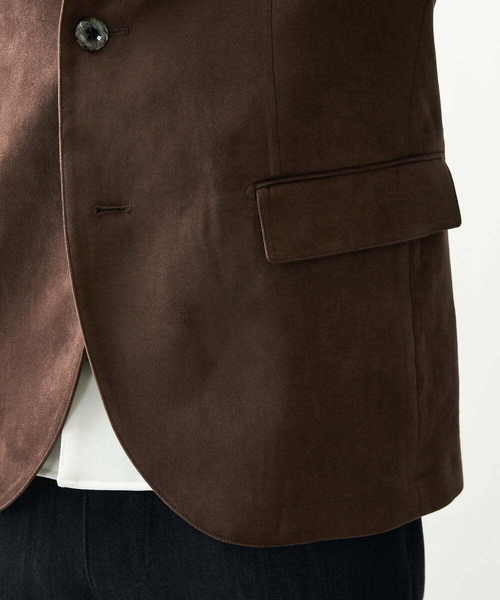 MICHEL KLEIN HOMME   （ミッシェルクランオム）の「ベジタブルスエードコンバーチブルジャケット（その他アウター・メンズ・ブラック/ブラウン/ボルドー・LARGE/X-LARGE/MEDIUM/46/48/51）」の15枚目の写真