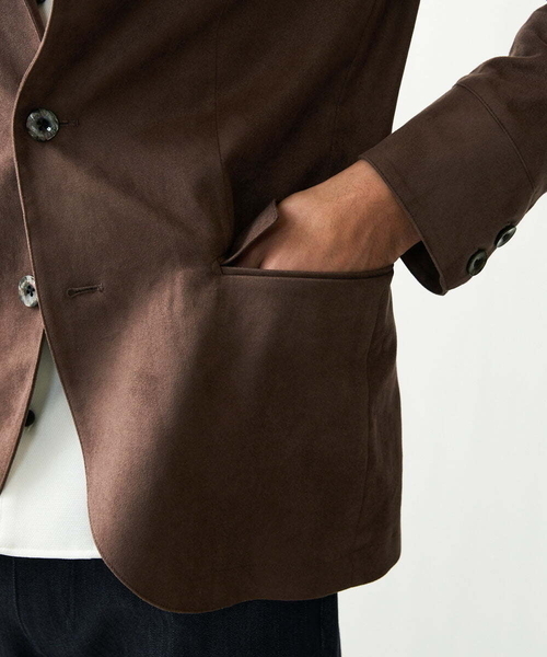 MICHEL KLEIN HOMME   （ミッシェルクランオム）の「ベジタブルスエードコンバーチブルジャケット（その他アウター・メンズ・ブラック/ブラウン/ボルドー・LARGE/X-LARGE/MEDIUM/46/48/51）」の16枚目の写真