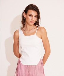 ALEXIA STAM | Asymmetry Rib Tank Top /アシメントリーリブタンクトップ(タンクトップ)