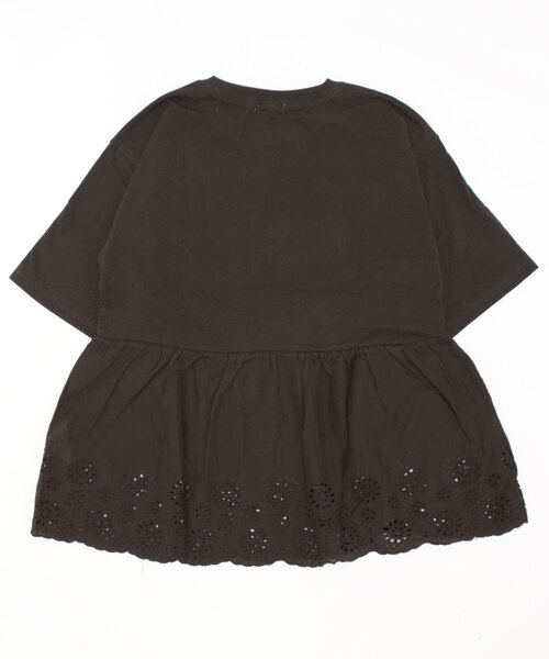 Samansa Mos2(サマンサ モスモス)の「裾スカラップロゴTシャツ(Tシャツ/カットソー・レディース・ベージュ/チャコール/オフホワイト・フリ-)」の15枚目の写真