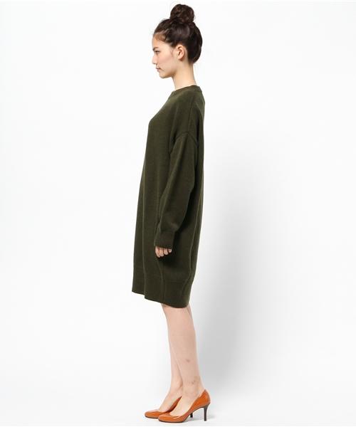 OUTLET（アウトレット）の「【WHO'S WHO gallery】MSニットコクーンワンピース（ワンピース・レディース・カーキ・FREE）」の3枚目の写真