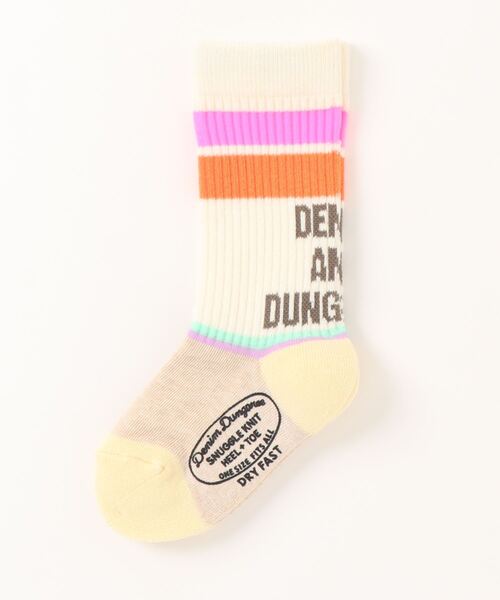 DENIM DUNGAREE（デニムダンガリー）の「D&D チューブ ソックス（ソックス/靴下・キッズ・ホワイト/グレー/アイボリー・SMALL/MEDIUM/LARGE/X-LARGE）」の2枚目の写真