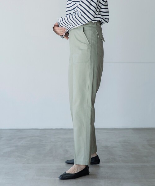 THE SHOP TK （ザ ショップ ティーケー ）の「◆【CLUEL presents】ソフトピーチベイカーパンツ（その他パンツ・レディース・ダークブラウン/オリーブ/カーキ・11/12/13/14）」の4枚目の写真