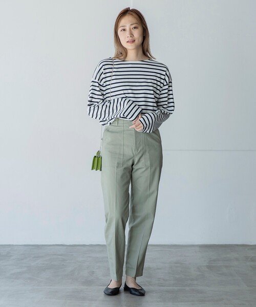 THE SHOP TK （ザ ショップ ティーケー ）の「◆【CLUEL presents】ソフトピーチベイカーパンツ（その他パンツ・レディース・ダークブラウン/オリーブ/カーキ・11/12/13/14）」の5枚目の写真