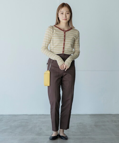 THE SHOP TK （ザ ショップ ティーケー ）の「◆【CLUEL presents】ソフトピーチベイカーパンツ（その他パンツ・レディース・ダークブラウン/オリーブ/カーキ・11/12/13/14）」の18枚目の写真