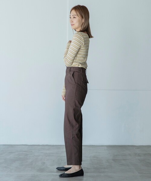 THE SHOP TK （ザ ショップ ティーケー ）の「◆【CLUEL presents】ソフトピーチベイカーパンツ（その他パンツ・レディース・ダークブラウン/オリーブ/カーキ・11/12/13/14）」の19枚目の写真