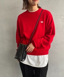 [DANTON/ダントン] ワンポイントクルーネック プルオーバーニット