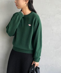 [DANTON/ダントン] ワンポイントクルーネック プルオーバーニット