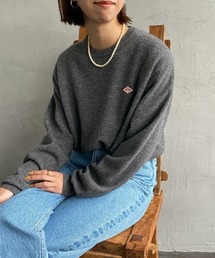 [DANTON/ダントン] ワンポイントクルーネック プルオーバーニット