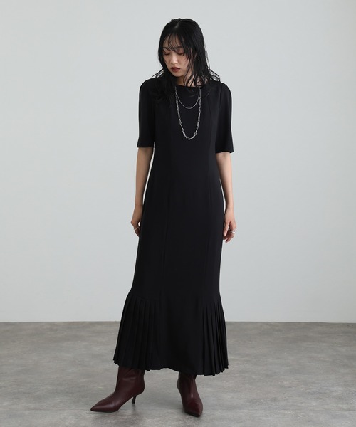 etoll. オケージョン　結婚式　ワンピース　お呼ばれ　正装　パーティー セール】オープンショルダーチュールギャザー フレアロング 結婚式