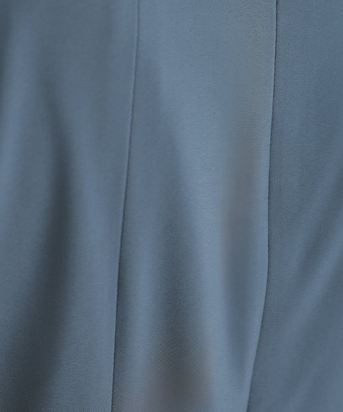 atlo（アトロ）の「結婚式 パーティー ドレス シンプル タイト 袖あり&ミモレ丈 お呼ばれ フォーマル 同窓会 オケージョンドレス ワンピース 二次会 成人式 謝恩会 20代 30代（ドレス・レディース・ブラック/ブラウン/グレイッシュブルー/カーキ・S/M/4L/3L/L/XL）」の10枚目の写真