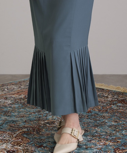 セール】結婚式 パーティードレス シンプルタイト袖あり&ミモレ丈