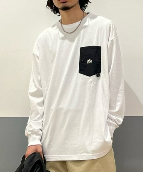 CAMP7(キャンプセブン)の「【CAMP7】ナイロンポケットロンT(Tシャツ/カットソー・メンズ・ホワイト/ベージュ/ブラック・XL/L/S/M)」の2枚目の写真