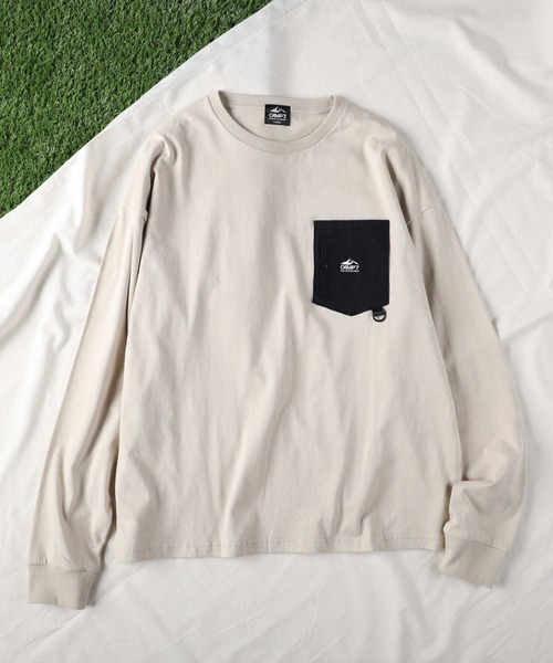 CAMP7(キャンプセブン)の「【CAMP7】ナイロンポケットロンT(Tシャツ/カットソー・メンズ・ホワイト/ベージュ/ブラック・XL/L/S/M)」の6枚目の写真