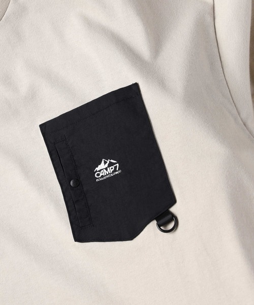 CAMP7(キャンプセブン)の「【CAMP7】ナイロンポケットロンT(Tシャツ/カットソー・メンズ・ホワイト/ベージュ/ブラック・XL/L/S/M)」の8枚目の写真