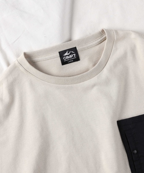 CAMP7(キャンプセブン)の「【CAMP7】ナイロンポケットロンT(Tシャツ/カットソー・メンズ・ホワイト/ベージュ/ブラック・XL/L/S/M)」の10枚目の写真