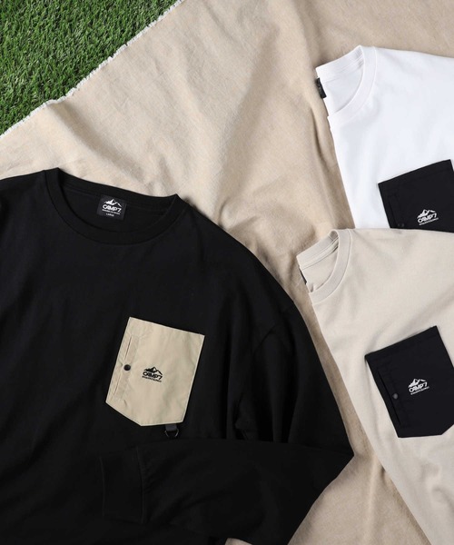 CAMP7(キャンプセブン)の「【CAMP7】ナイロンポケットロンT(Tシャツ/カットソー・メンズ・ホワイト/ベージュ/ブラック・XL/L/S/M)」の19枚目の写真