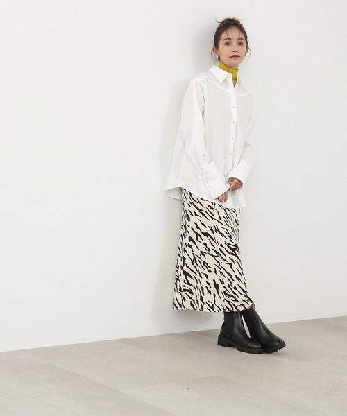 N.(N. Natural Beauty Basic)(エヌエヌナチュラルビューティーベーシック)の「◆サイドゴアミドルブーツ(ブーツ・レディース・ホワイト/ブラック・MEDIUM/LARGE)」の8枚目の写真