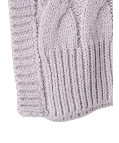 DURAS（デュラス）の「サイドベルト付きニットベスト（ベスト・レディース・グレイッシュベージュ/ライトパープル/ブルー・FREE）」の13枚目の写真