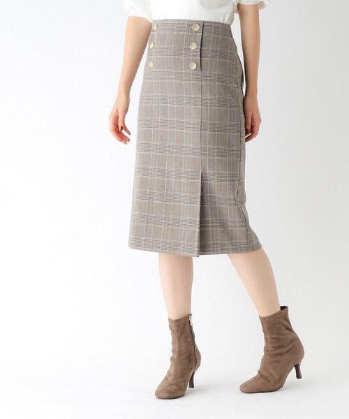 index（インデックス）の「◆Cafissi/カフィーシー チェックタイトスカート【WEB限定サイズ】（スカート・レディース・ベージュ系その他2/ブラック系1/ブルー系1・40/38/42/36）」の3枚目の写真