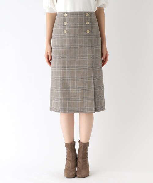 index（インデックス）の「◆Cafissi/カフィーシー チェックタイトスカート【WEB限定サイズ】（スカート・レディース・ベージュ系その他2/ブラック系1/ブルー系1・40/38/42/36）」の4枚目の写真