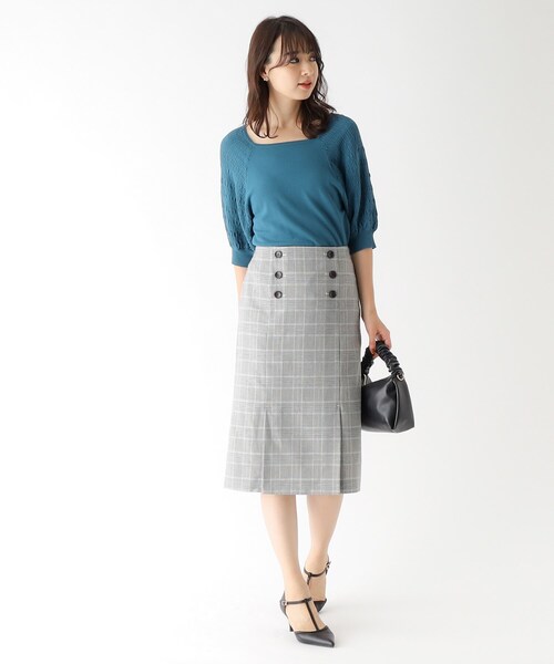 index（インデックス）の「◆Cafissi/カフィーシー チェックタイトスカート【WEB限定サイズ】（スカート・レディース・ベージュ系その他2/ブラック系1/ブルー系1・40/38/42/36）」の10枚目の写真