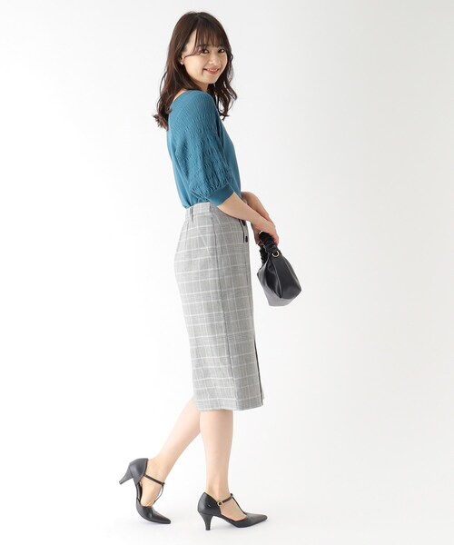 index（インデックス）の「◆Cafissi/カフィーシー チェックタイトスカート【WEB限定サイズ】（スカート・レディース・ベージュ系その他2/ブラック系1/ブルー系1・40/38/42/36）」の11枚目の写真